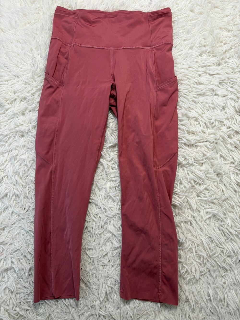 Lululemon Fast and Free Crop II 19" *Non-Reflective Cool Cherry Tint